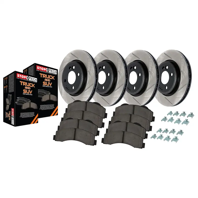 Stoptech 967.34013 Four-Wheel Slotted Brake Kit For Trucks And Suvs 1