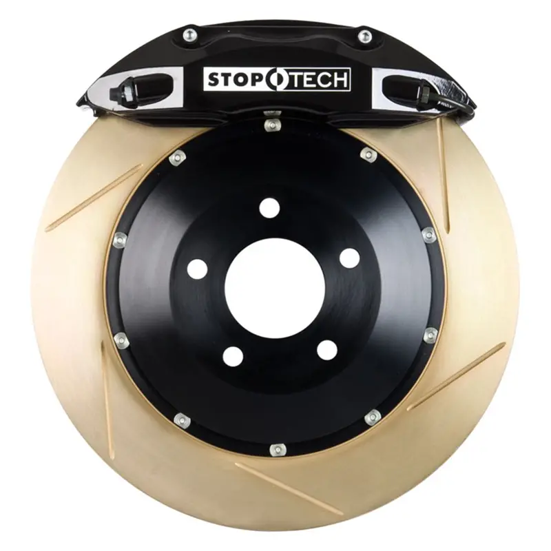Stoptech Big Brake Kit – Rear, Black Calipers With Drilled Zinc-Coated Rotors 1