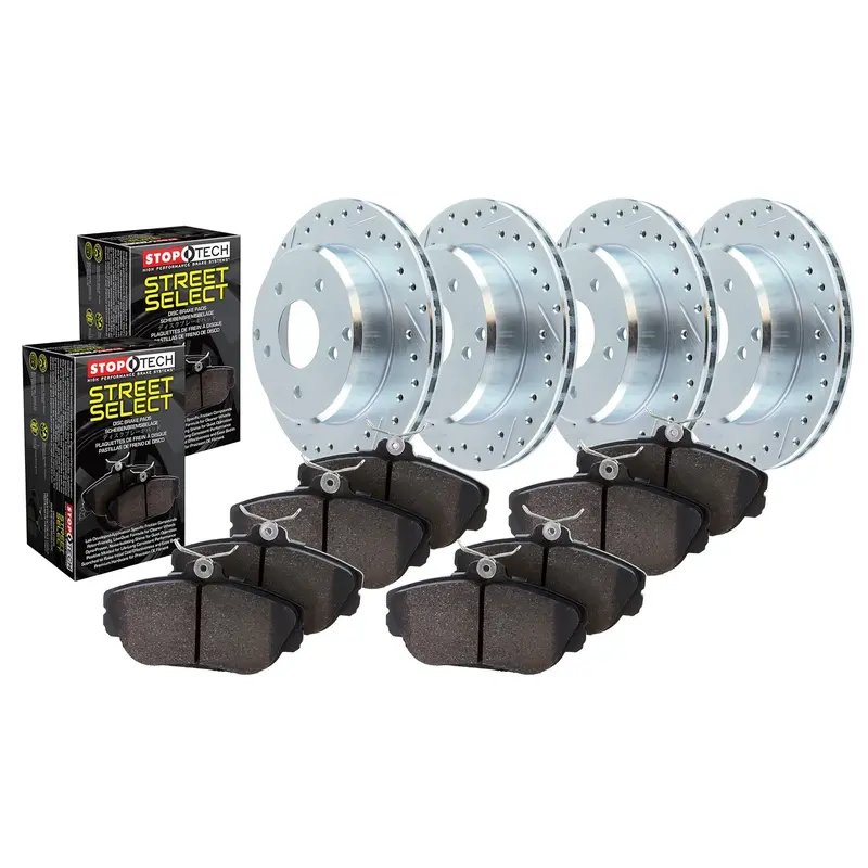 Stoptech Select Sport Drilled & Slotted Brake Kit – Front And Rear Axle Pack 1