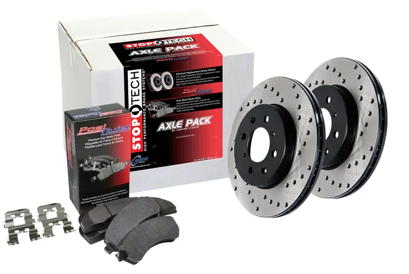 Stoptech Street Axle Pack – Drilled Front & Rear Brake Kit For Balanced Stopping Power 1
