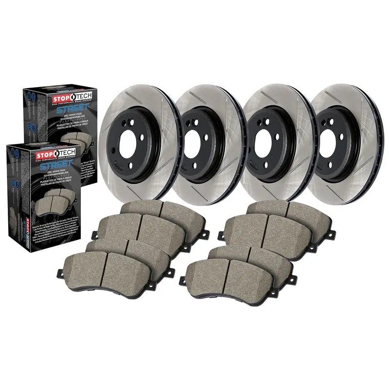 Stoptech Street Axle Pack – Front And Rear Slotted Brake Kit – Model 934.50002 1