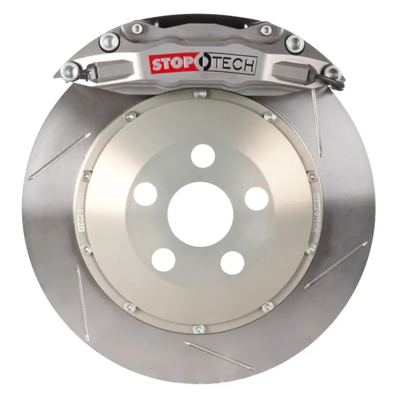 Stoptech Trophy Sport Big Brake Kit – Front, Silver Calipers & Slotted Two-Piece Rotors 1