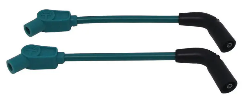 Taylor Cable Spiro-Pro 8Mm Teal Motorcycle Ignition Wire Set With 135-Degree Boots 1