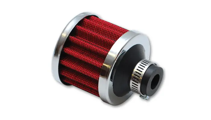 Vibrant Performance Crankcase Breather Filter – Chrome-Capped, High-Flow Design 1